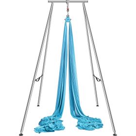 Aerial Yoga Frame & Yoga Hammock, 9.67 ft Height Professional Yoga Swing Stand Comes with 13.1 Yards Aerial Hammock (Color: Blue, Includes Hammock: Yes)